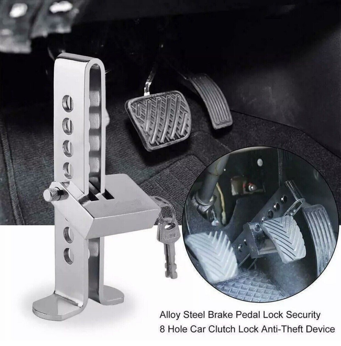 ✅  Car Pedal Lock – Universal Fit | Brake, Clutch & Accelerator