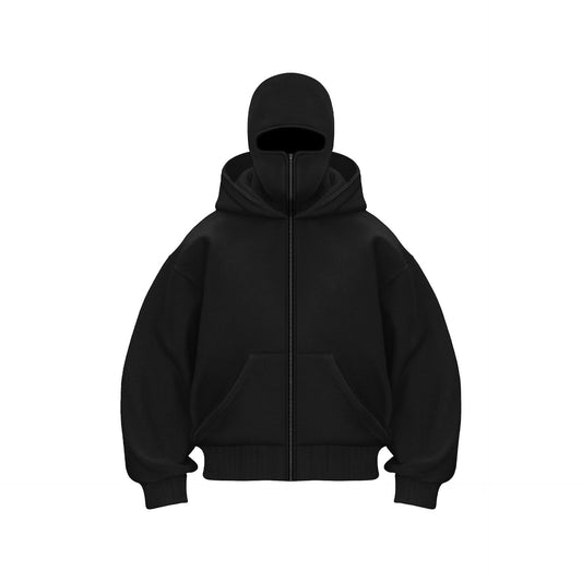 Premium Cotton BALACLAVA HOODIE LIMITED BLACK